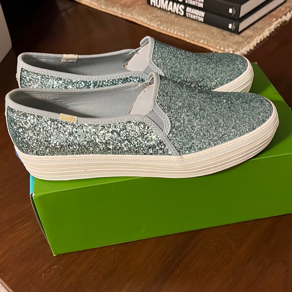 Keds Kate Spade triple decker KS glitter size 9.5. Brand new in the box.